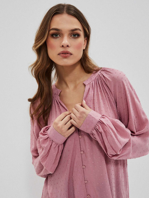 Moodo Ružová dámska košeľa Moodo