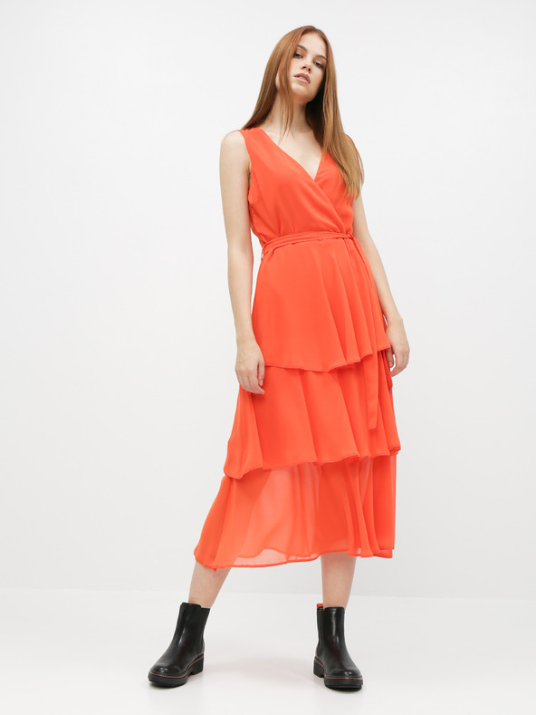Dorothy Perkins Oranžové midi šaty Dorothy Perkins