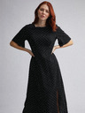 Dorothy Perkins Dorothy Perkins čierne bodkované midi šaty