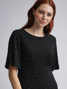 Dorothy Perkins Dorothy Perkins čierne bodkované midi šaty