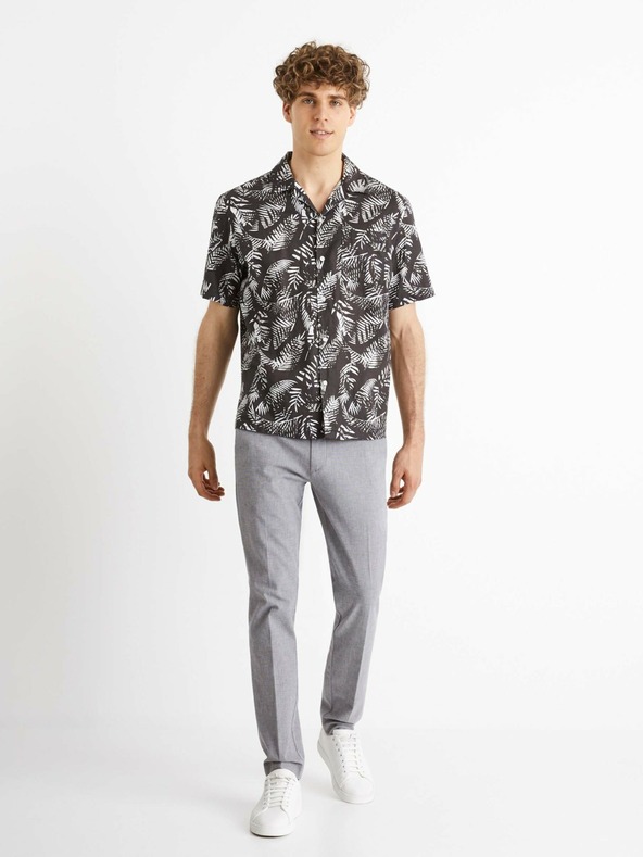 Celio Šedé pánske chino nohavice Celio Bosi