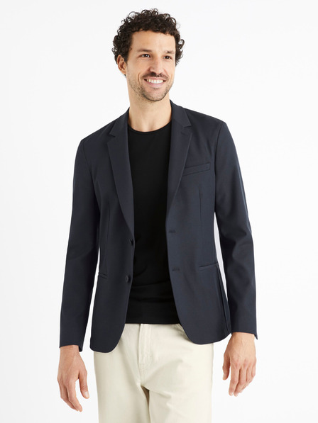 Celio Tmavomodré pánske slim fit sako Celio Cuseverin