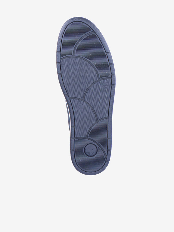 Rieker Tmavomodré pánske kožené slip on tenisky Rieker