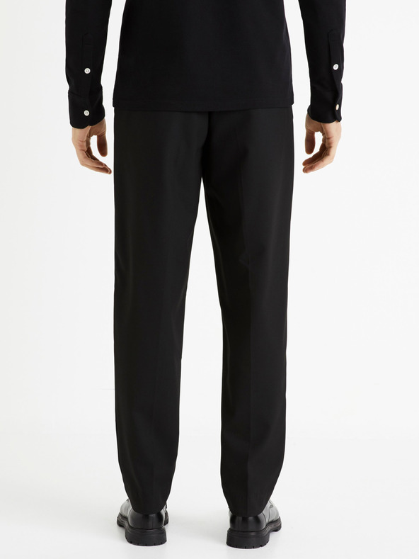 Celio Čierne pánske nohavice Celio 24H Dotape