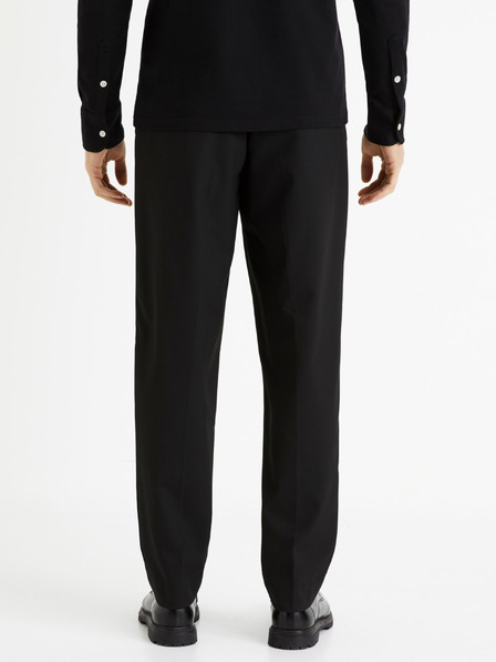 Celio Čierne pánske nohavice Celio 24H Dotape