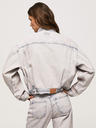 Pepe Jeans Modro-biela dámska džínsová bunda nadmernej veľkosti Pepe Jeans Turner Rose