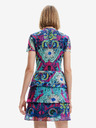 Desigual Modré dámske vzorované šaty Desigual Exeter-Lacroix