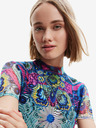 Desigual Modré dámske vzorované šaty Desigual Exeter-Lacroix