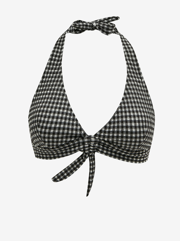 Orsay Čierny dámsky károvaný vrchný diel plaviek ORSAY