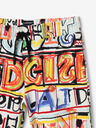 Desigual Biele chlapčenské vzorované šortky Desigual Aloha