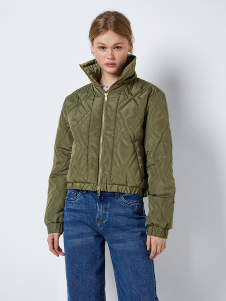 Noisy May Khaki dámsky prešívaný bomber s golierom Noisy May Ziggy