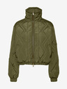 Noisy May Khaki dámsky prešívaný bomber s golierom Noisy May Ziggy