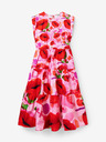 Desigual Desigual Tulip-Lacroix Ružové dámske vzorované maxi šaty