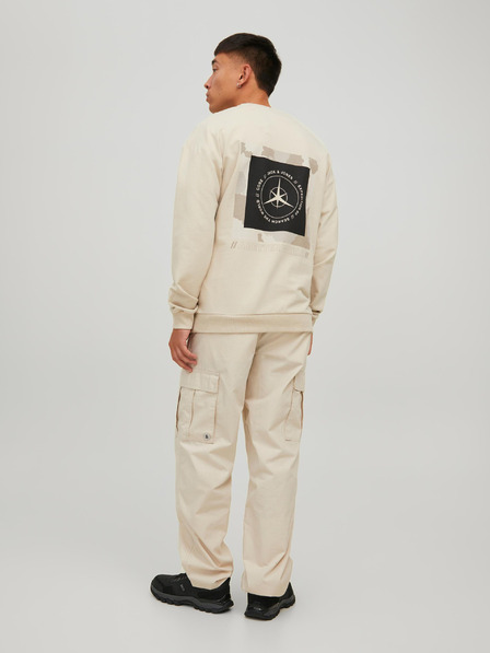 Jack & Jones Béžová pánska mikina Jack & Jones Filo