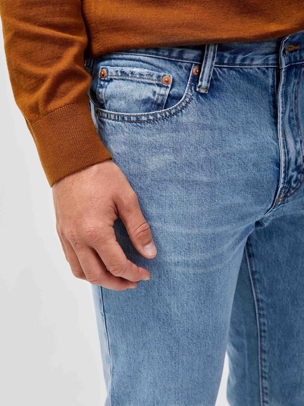 GAP Džínsy Straight Destructed Taper GAP