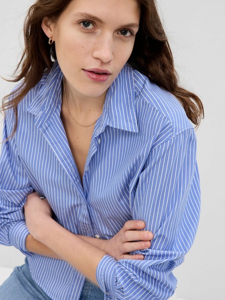 GAP Bavlnená košeľa crop GAP
