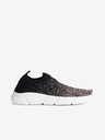 Geox Ružovo-čierne dievčenské slip on tenisky Geox