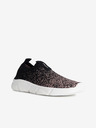 Geox Ružovo-čierne dievčenské slip on tenisky Geox