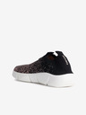 Geox Ružovo-čierne dievčenské slip on tenisky Geox