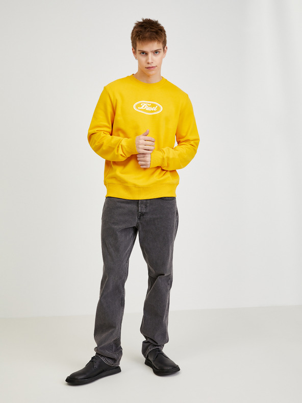 Diesel Žltá pánska mikina Diesel
