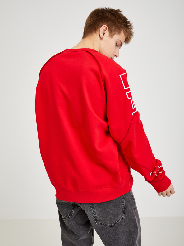 Diesel Červená pánska mikina Diesel