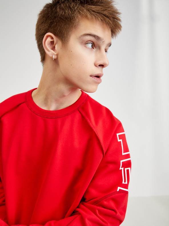 Diesel Červená pánska mikina Diesel