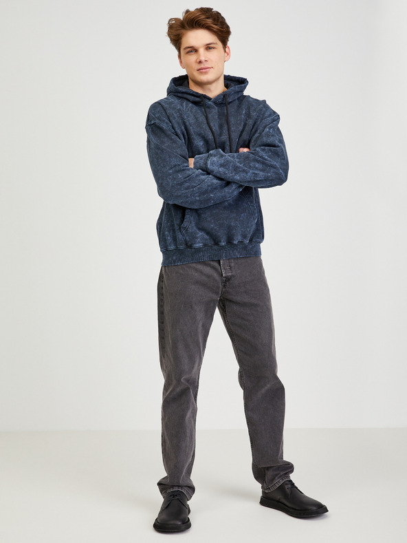 Diesel Tmavomodrá pánska nadrozmerná mikina Diesel