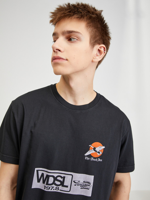 Diesel Čierne pánske tričko Diesel