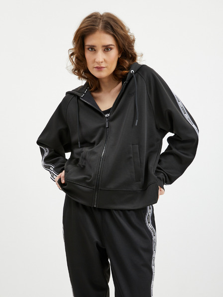 DKNY Čierna dámska mikina DKNY s kapucňou na zips