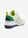 Michael Kors Biele dámske kožené tenisky Michael Kors Georgie Trainer Wedge