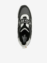 Michael Kors Čierne dámske kožené tenisky na klinoch Michael Kors Maven Slip On Trainer