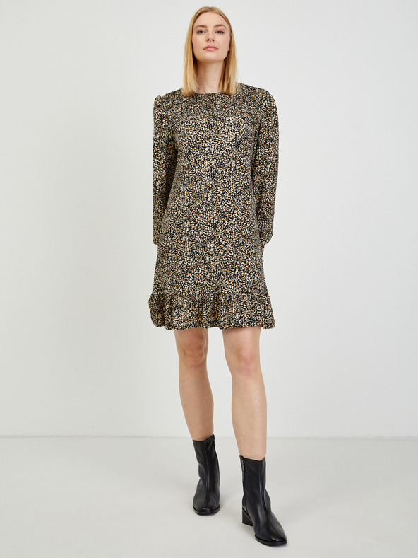 Orsay Čierne dámske vzorované šaty ORSAY