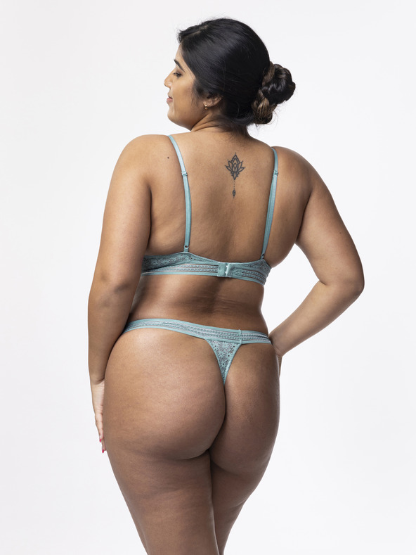 DORINA Svetlomodré dámske čipkované tangá DORINA Yuka