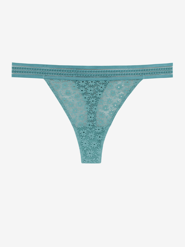 DORINA Svetlomodré dámske čipkované tangá DORINA Yuka