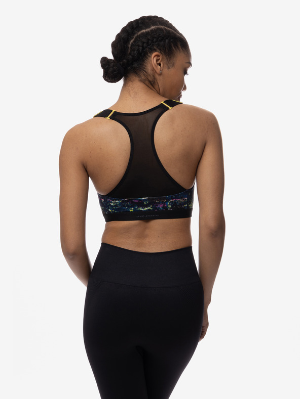 DORINA Čierna dámska vzorovaná športová podprsenka DORINA Sully