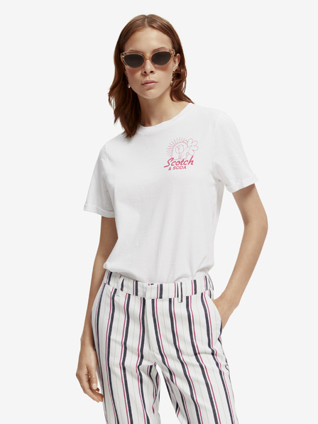 Scotch & Soda Biele dámske tričko Scotch & Soda