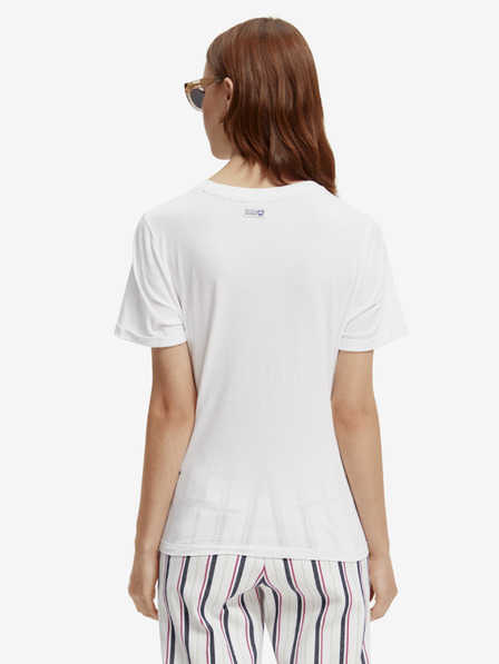 Scotch & Soda Biele dámske tričko Scotch & Soda