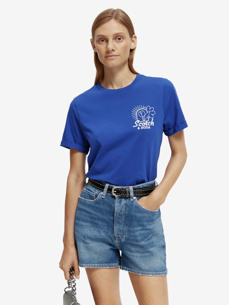 Scotch & Soda Modré dámske tričko Scotch & Soda