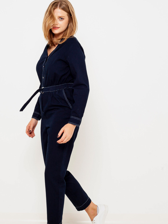 CAMAIEU Tmavomodrá dámska kombinéza CAMAIEU