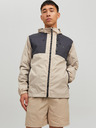 Jack & Jones Krémová pánska ľahká bunda Jack & Jones Filo s kapucňou