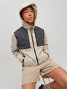 Jack & Jones Krémová pánska ľahká bunda Jack & Jones Filo s kapucňou