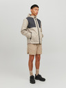 Jack & Jones Krémová pánska ľahká bunda Jack & Jones Filo s kapucňou