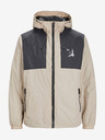Jack & Jones Krémová pánska ľahká bunda Jack & Jones Filo s kapucňou