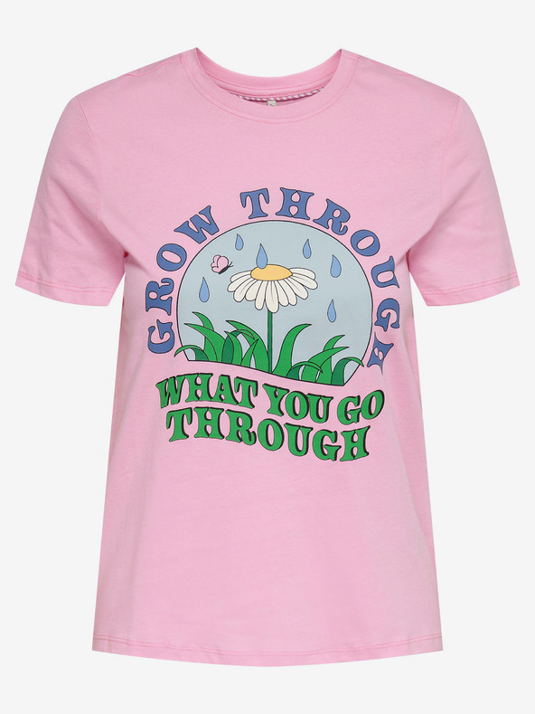 ONLY Ružové tričko ONLY Daphne