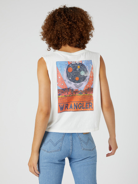 Wrangler Biele dámske tielko Wrangler