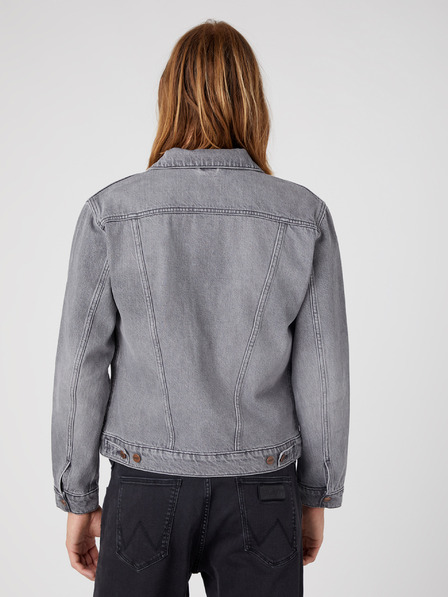 Wrangler Šedá pánska džínsová bunda Wrangler Icons