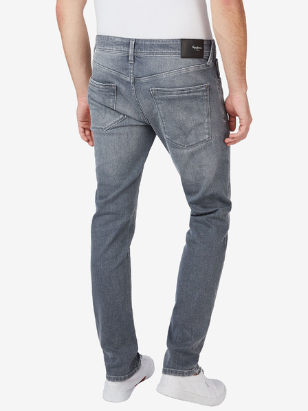Pepe Jeans Šedé pánske slim fit džínsy Pepe Jeans Stanley