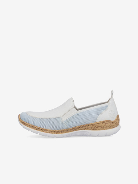 Rieker Modro-biele dámske slip on tenisky Rieker