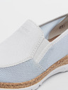 Rieker Modro-biele dámske slip on tenisky Rieker