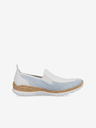 Rieker Modro-biele dámske slip on tenisky Rieker